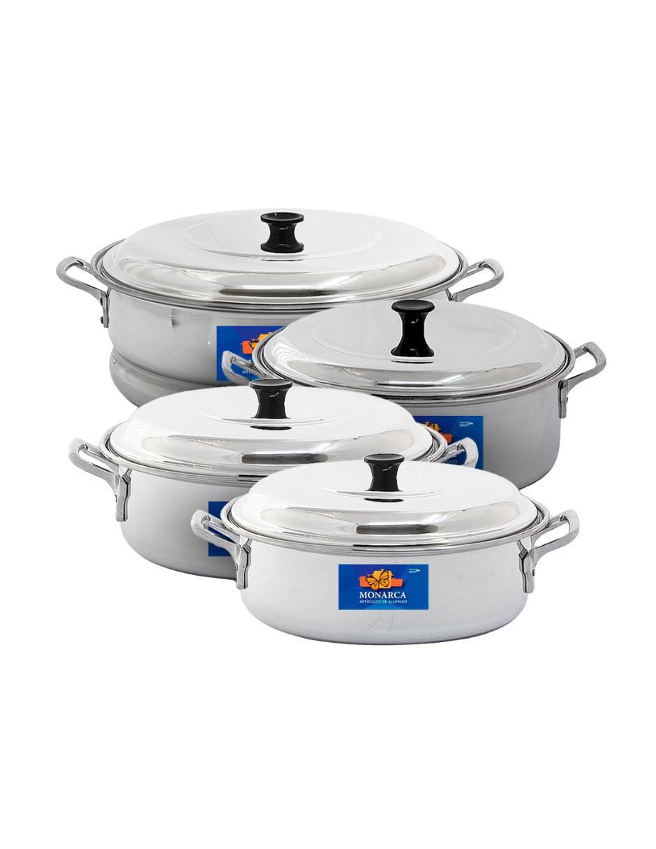 Batería de cocina Aluminio Monarca Cuatripleta 4 de aluminio 4 piezas