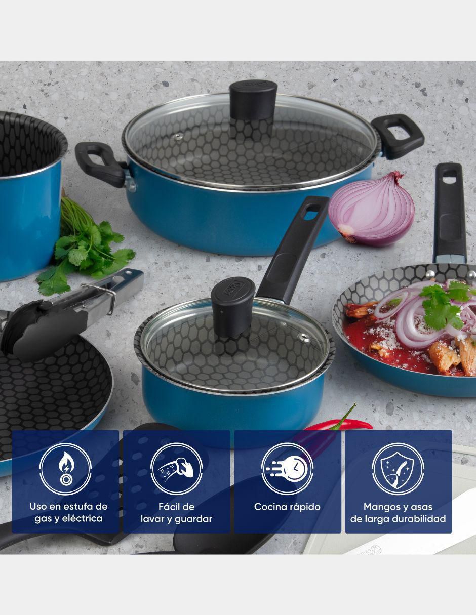 Batería de cocina Cinsa Berlín Serenity de aluminio antiadherente sin PFOA 21 piezas