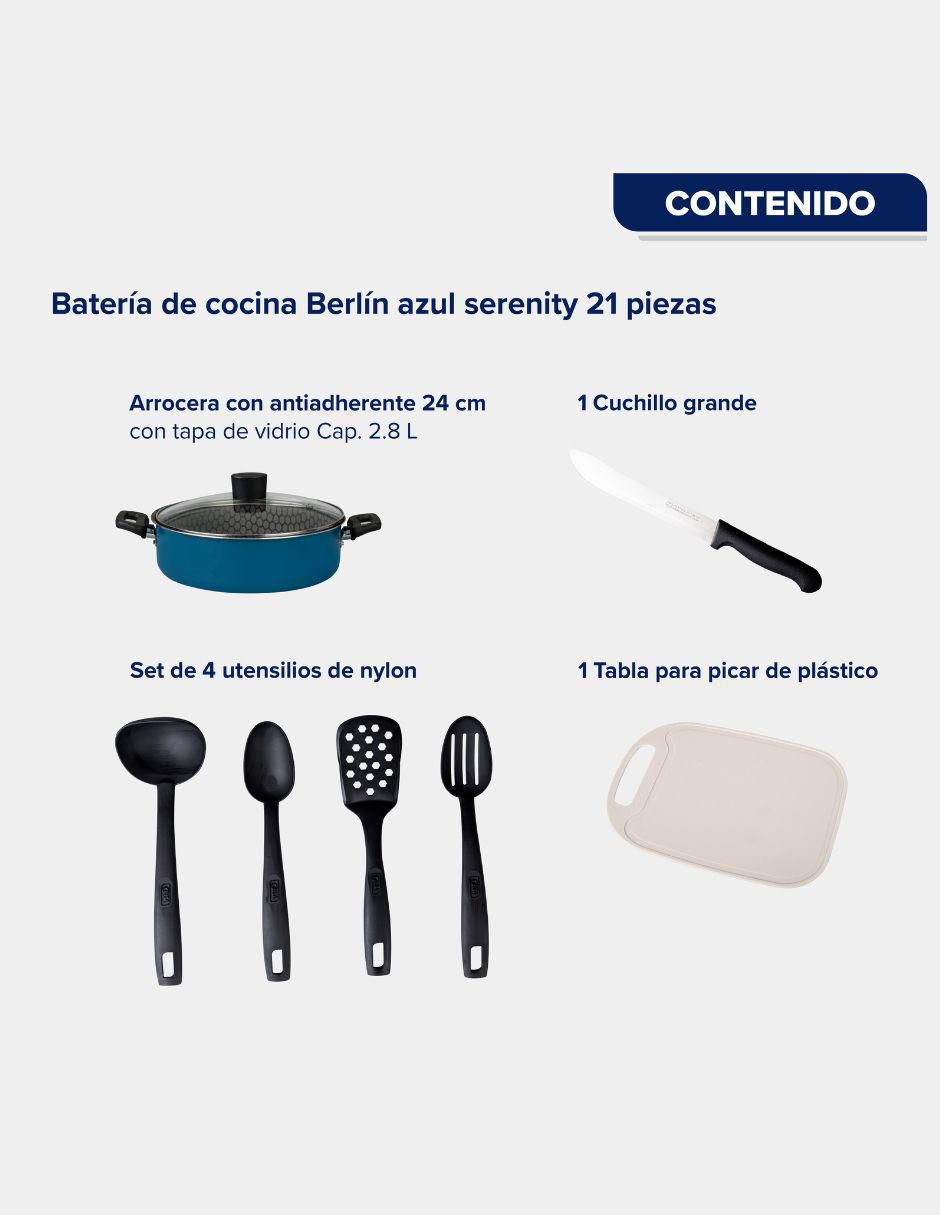 Batería de cocina Cinsa Berlín Serenity de aluminio antiadherente sin PFOA 21 piezas