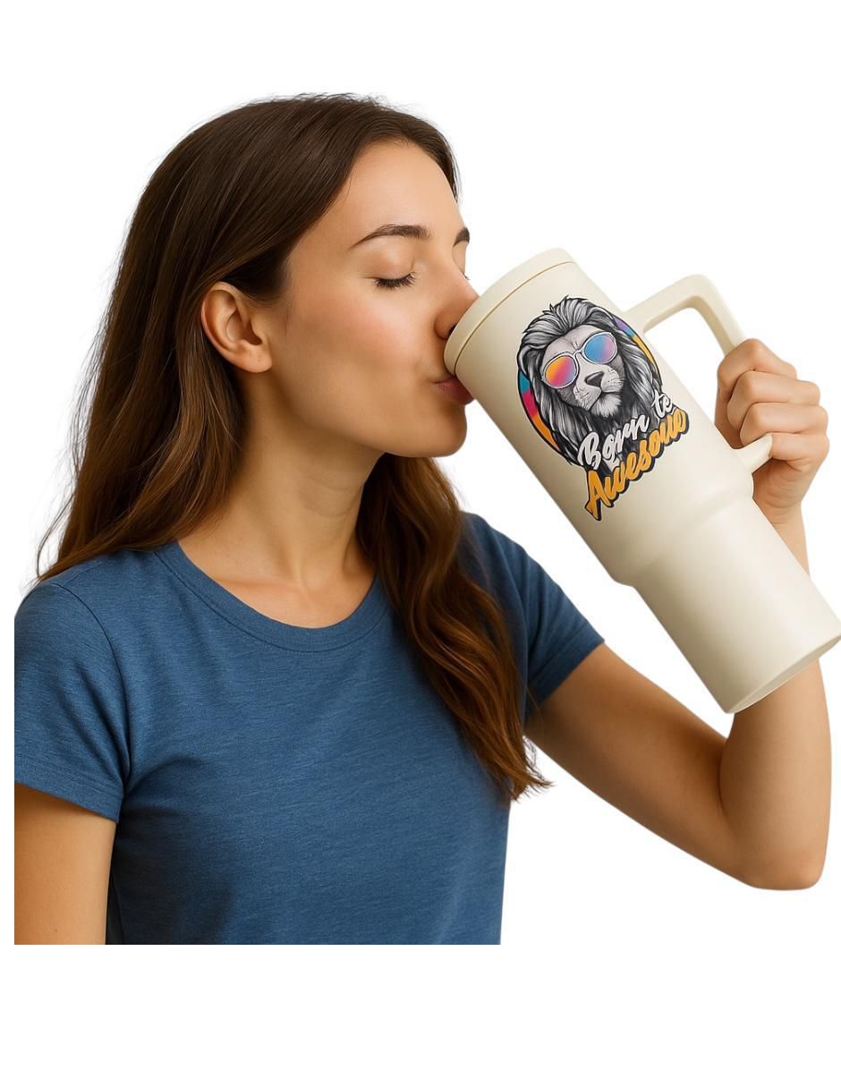 Termo de acero inoxidable Animals con tapa rosca 1.2 L 3