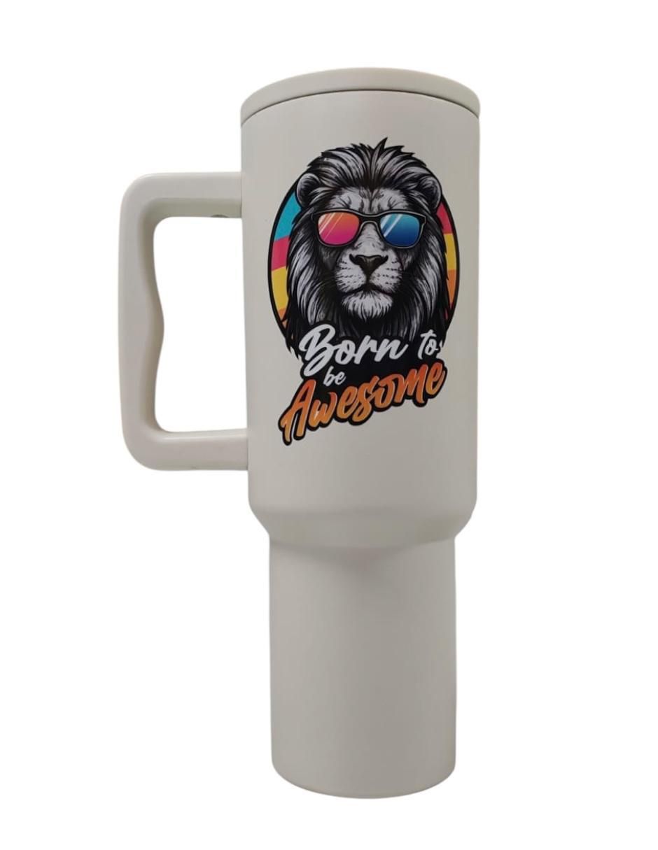 Termo de acero inoxidable Animals con tapa rosca 1.2 L 5