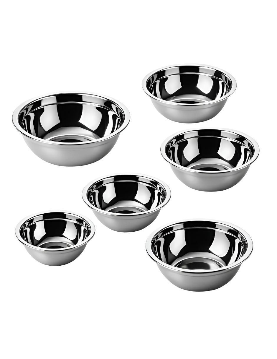 Set bowl Xtllar7228 6 piezas de acero inoxidable