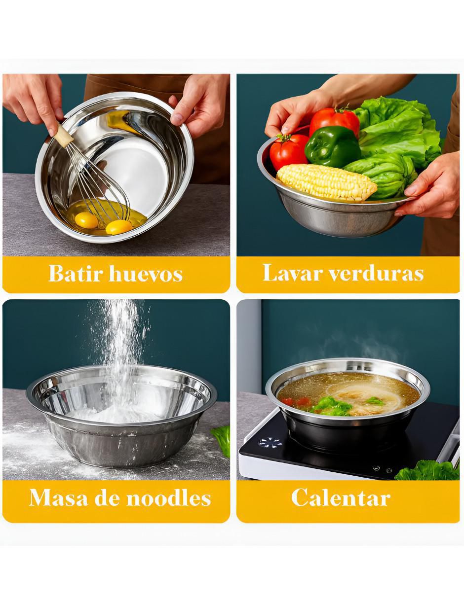 Set bowl Xtllar7228 6 piezas de acero inoxidable 2
