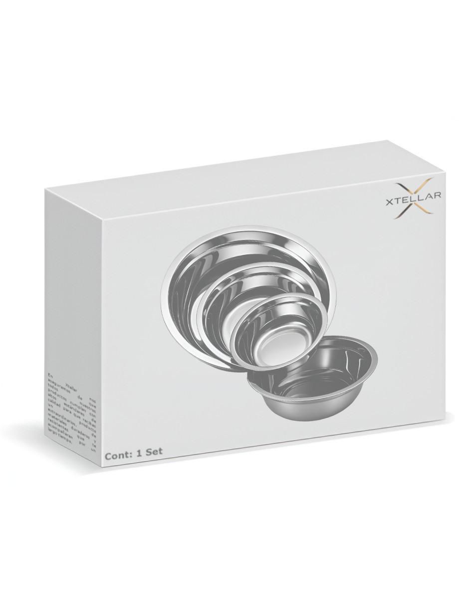 Set bowl Xtllar7228 6 piezas de acero inoxidable 3