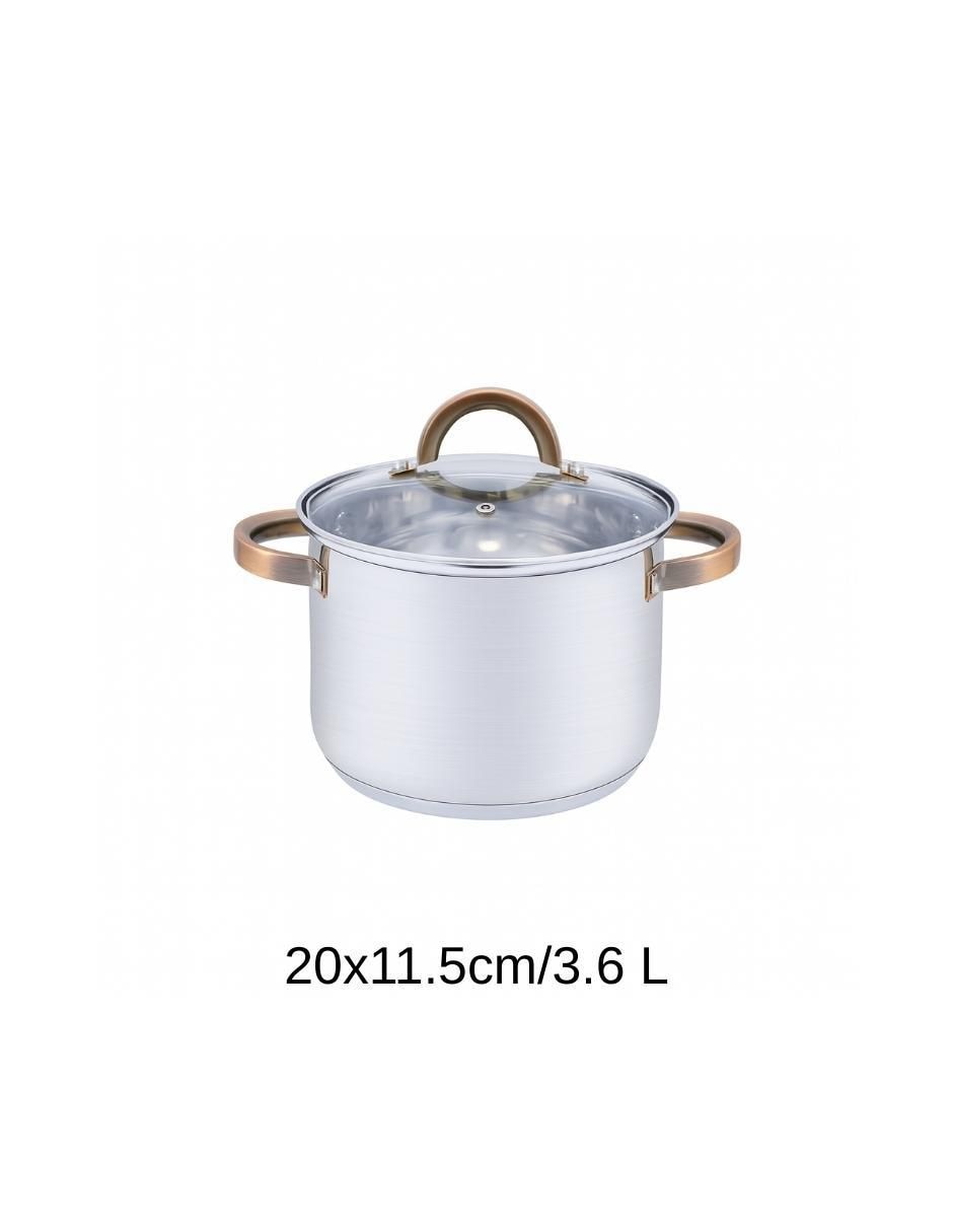 Batería de cocina de acero inoxidable antiadherente convencional 8 piezas 5