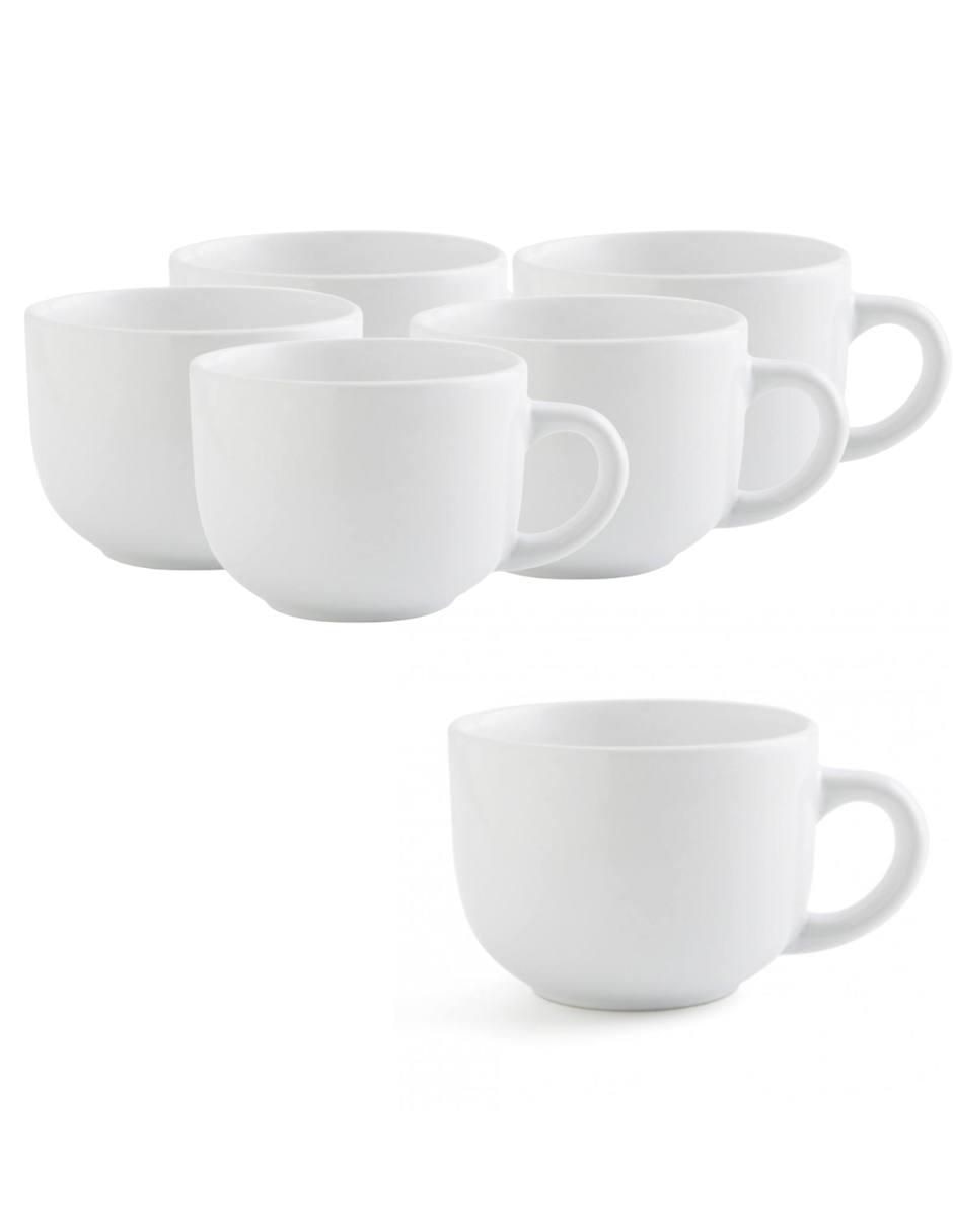 Set de tazas redondas Jumbo 6 piezas