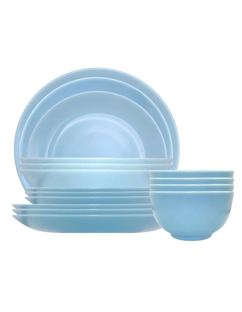 Vajilla cerrada diwali de stoneware para 4 personas