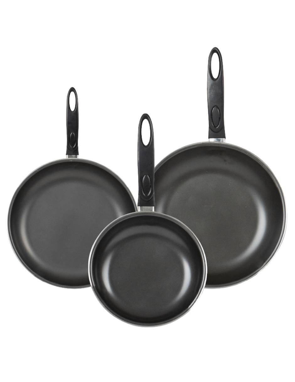 Set de sartenes LOVE COOK de aluminio anodizado 3 piezas Set de sartenes LOVE COOK de aluminio anodizado 3 piezas