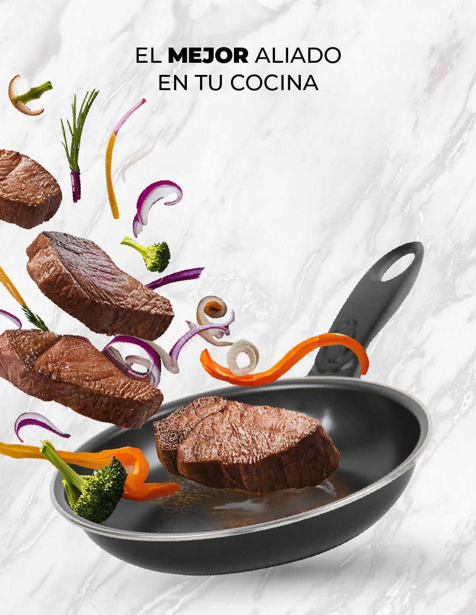Set de sartenes LOVE COOK de aluminio anodizado 3 piezas