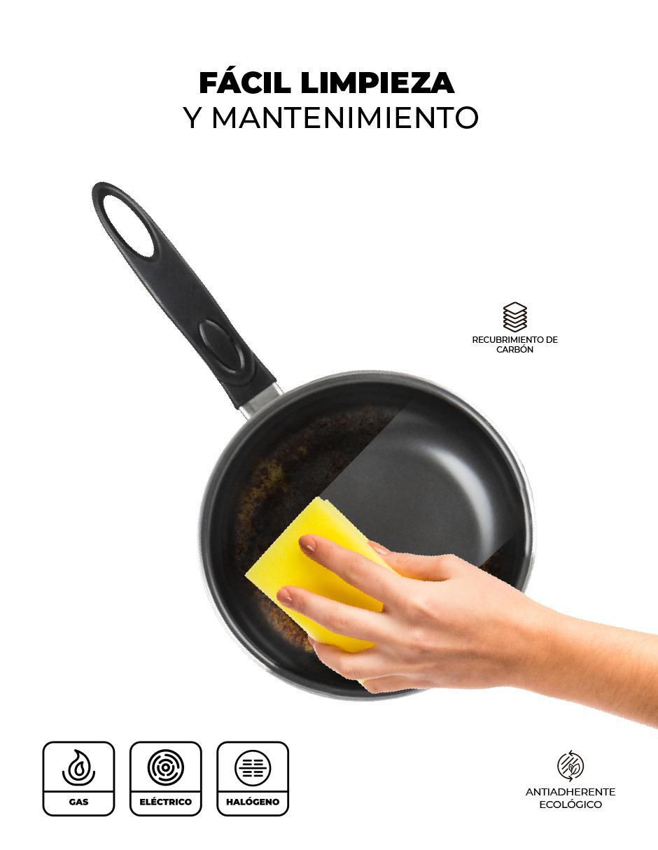 Set de sartenes LOVE COOK de aluminio anodizado 3 piezas