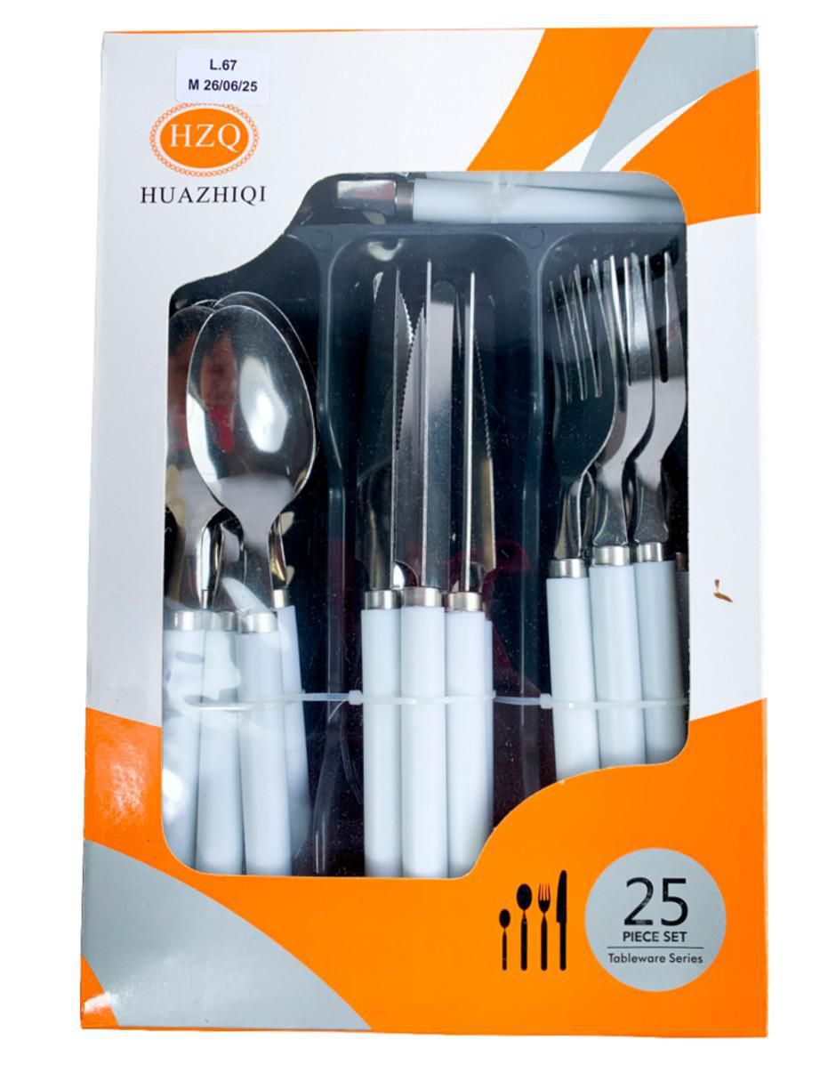 Set cubiertos de acero inoxidable 25 piezas 2
