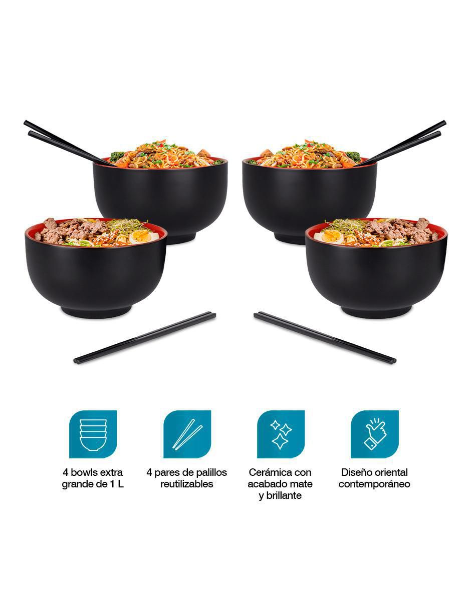 Set bowl 4 piezas de cerámica 7