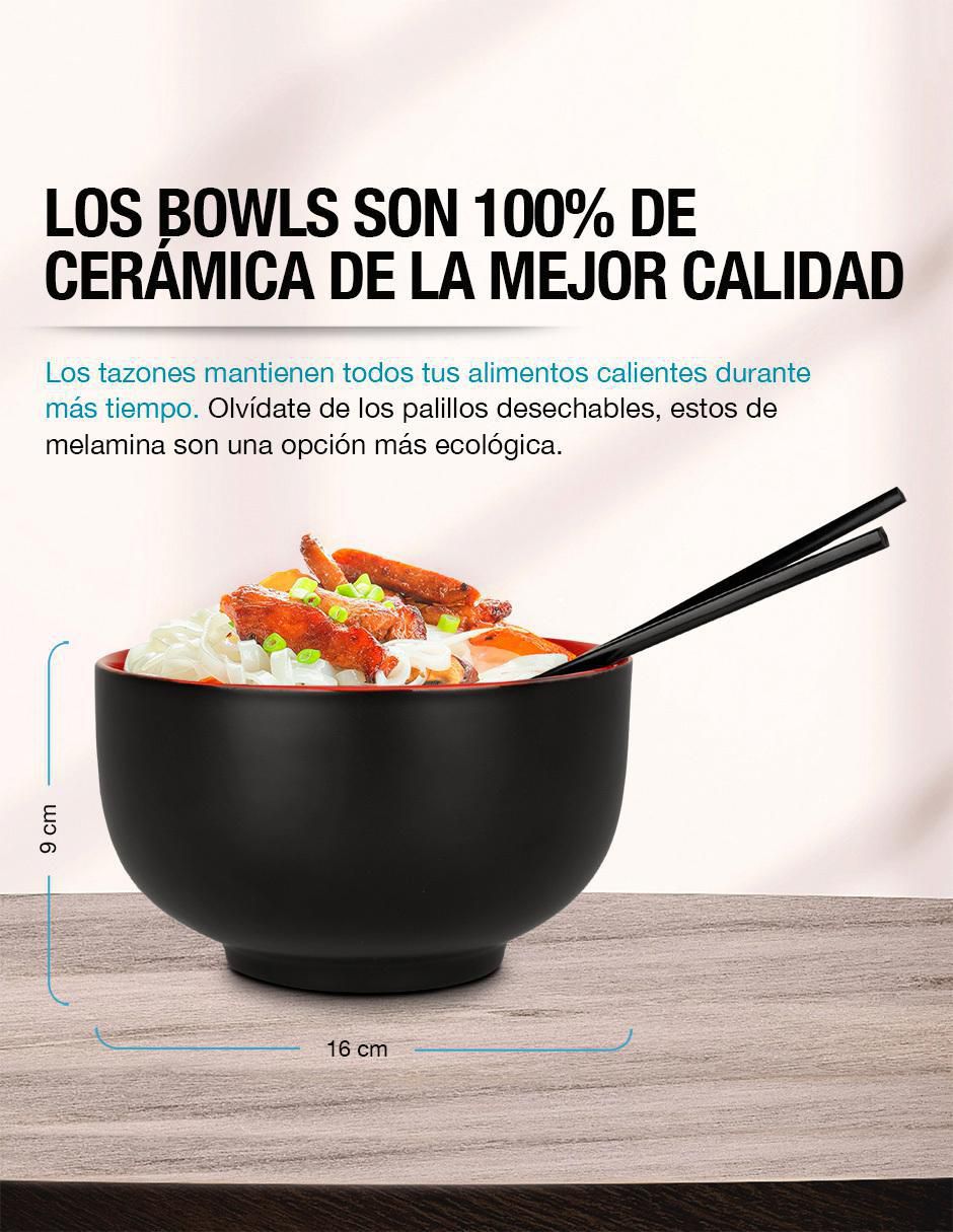 Set bowl 4 piezas de cerámica 4