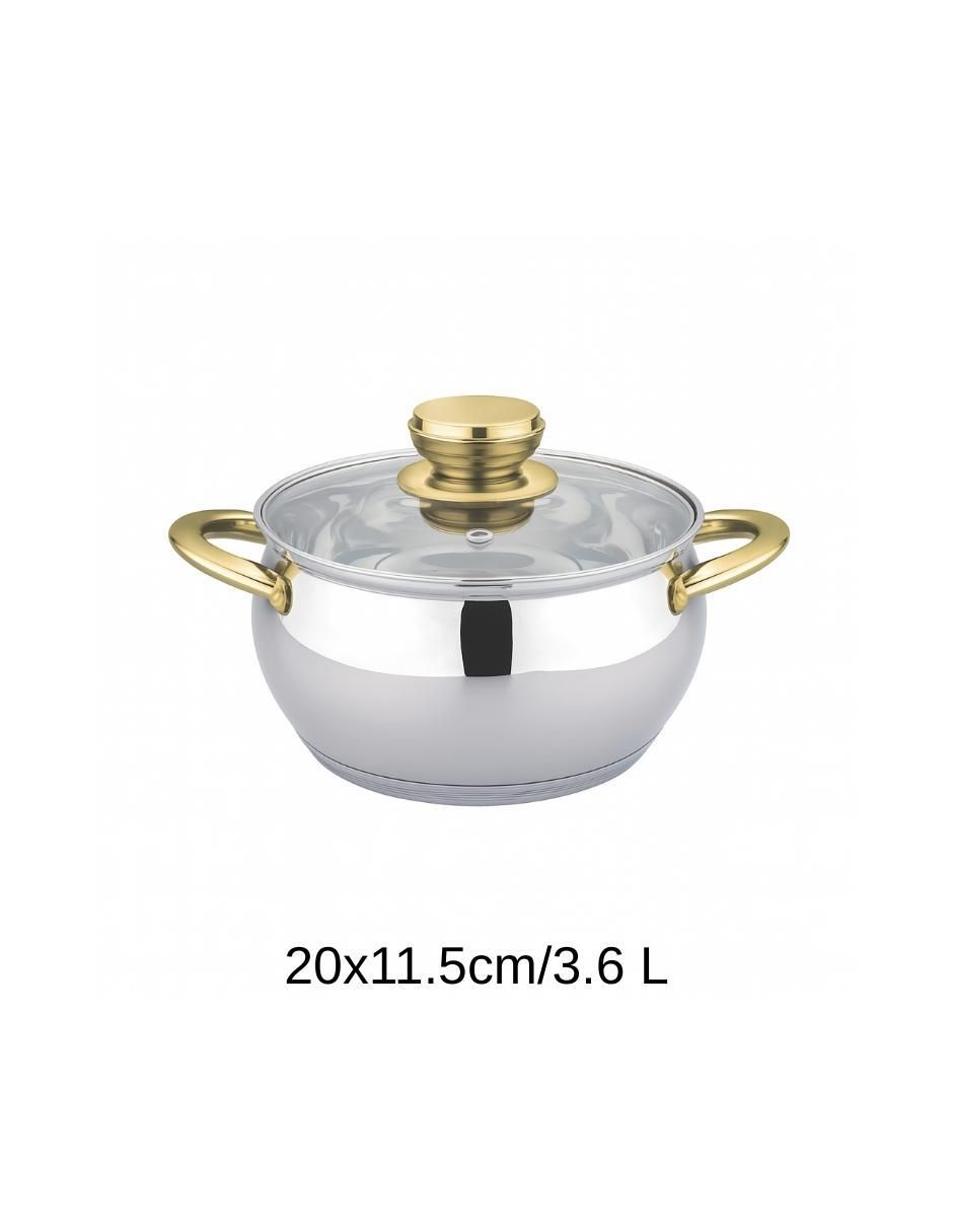 Batería de cocina de acero inoxidable antiadherente combinado 6 piezas