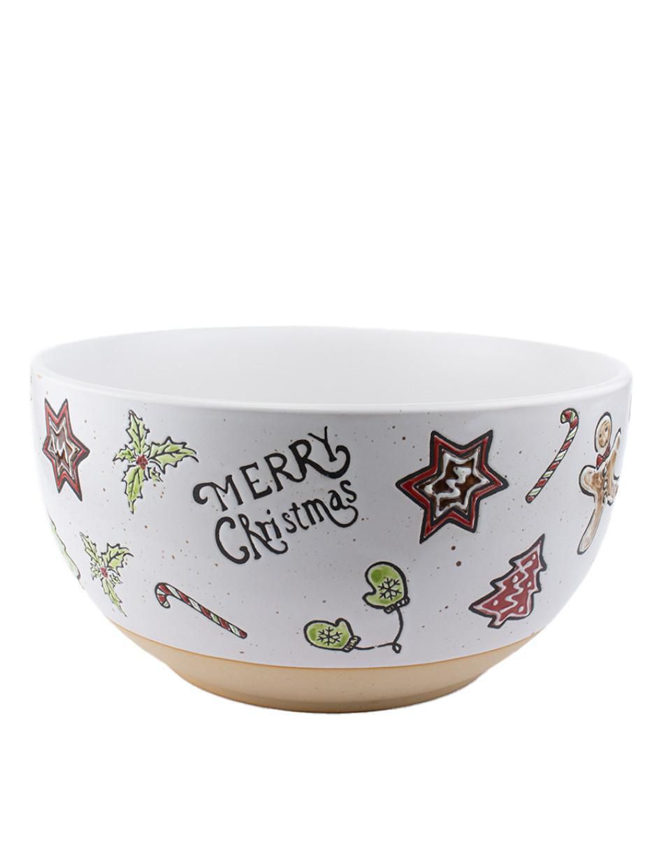 Ensaladera merry christmas de cerámica 1