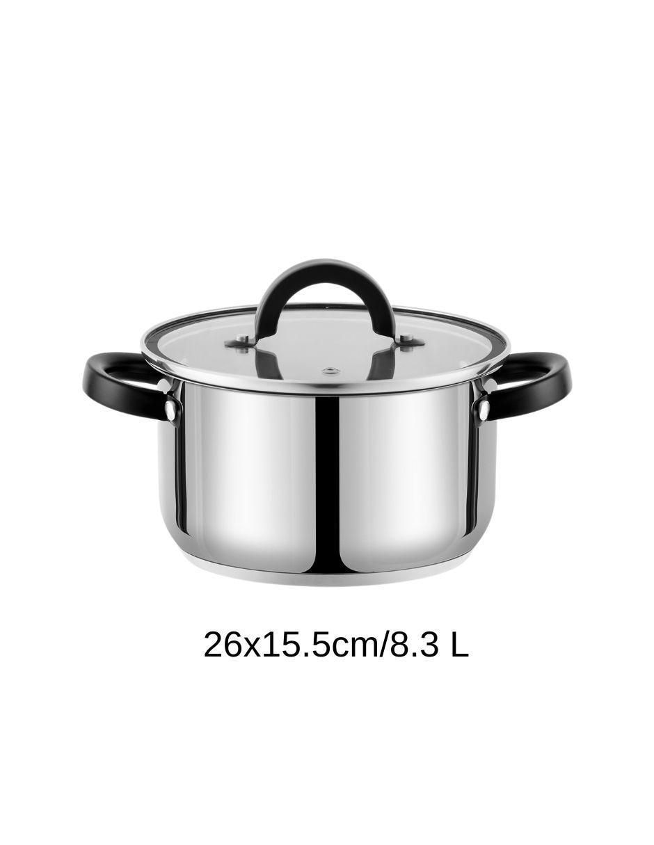 Batería de cocina de acero inoxidable antiadherente combinado 3 piezas 3