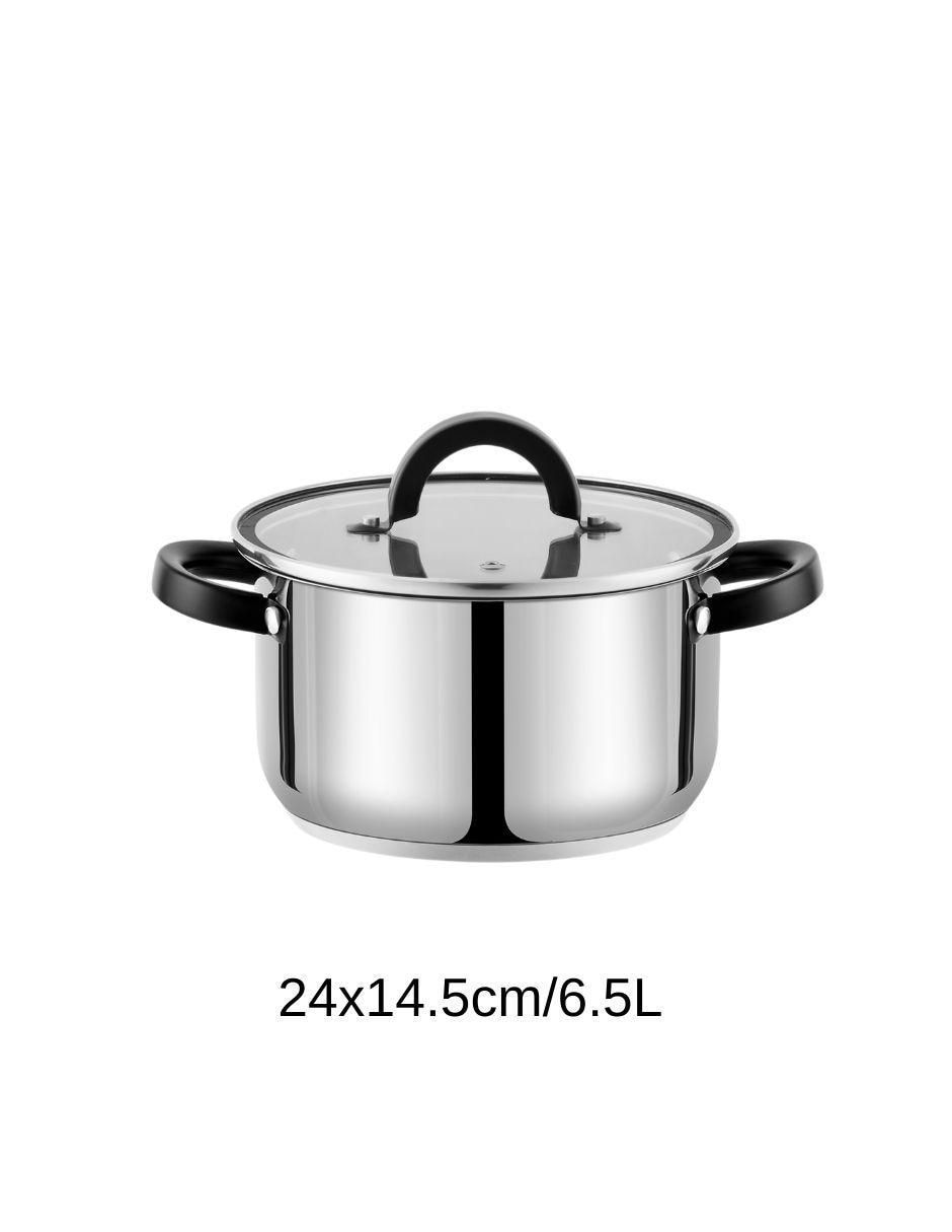 Batería de cocina de acero inoxidable antiadherente combinado 3 piezas 2