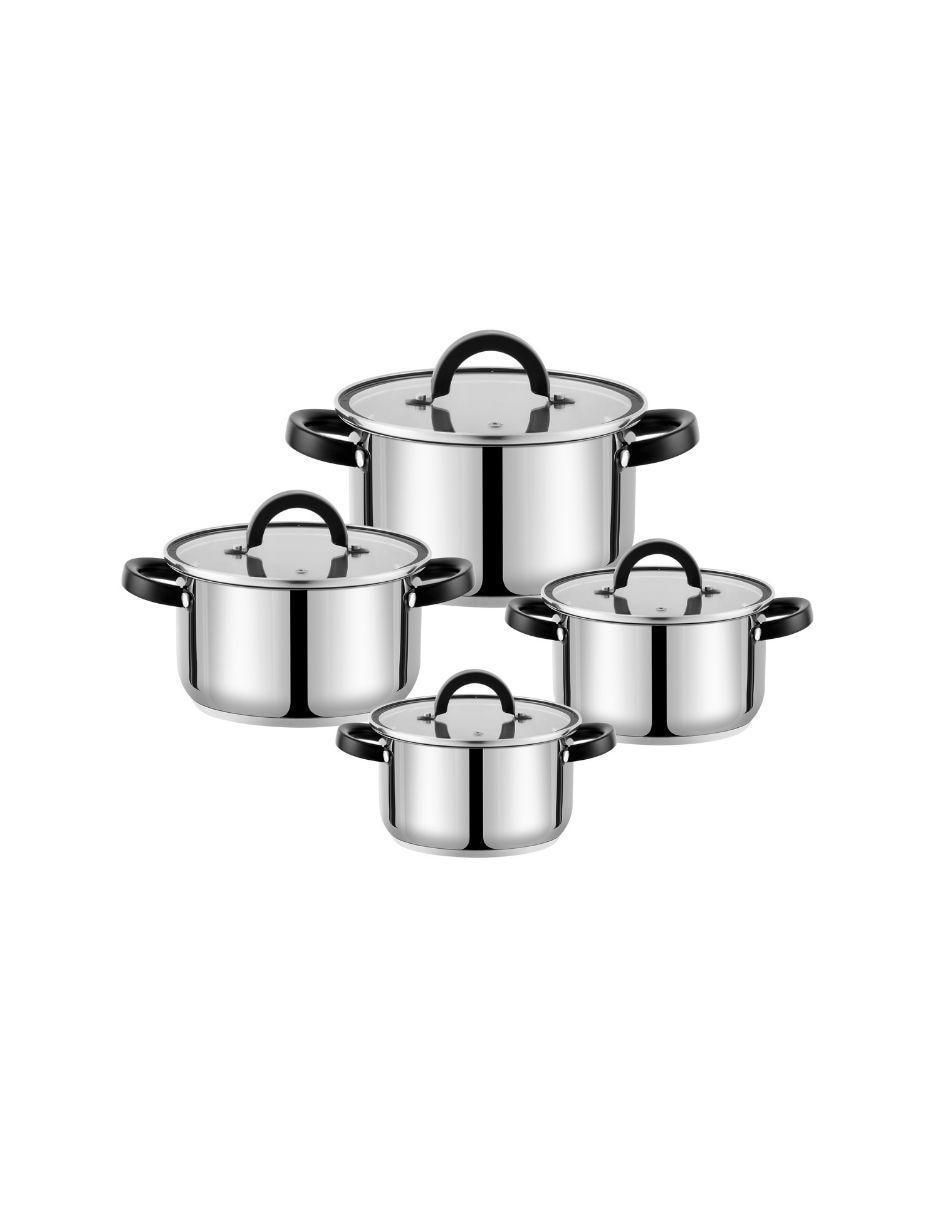 Batería de cocina de acero inoxidable antiadherente combinado 4 piezas Batería de cocina de acero inoxidable antiadherente combinado 4 piezas