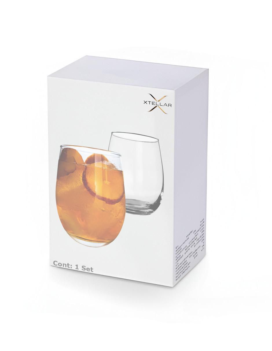 Set de vasos para agua de vidrio con 12 piezas