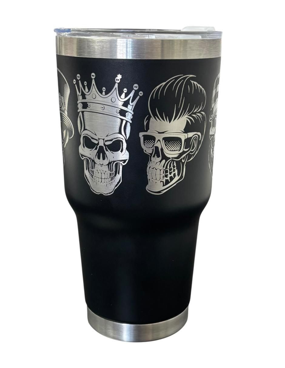 Termo de acero inoxidable Calaveras con tapa push pull Termo de acero inoxidable Calaveras con tapa push pull