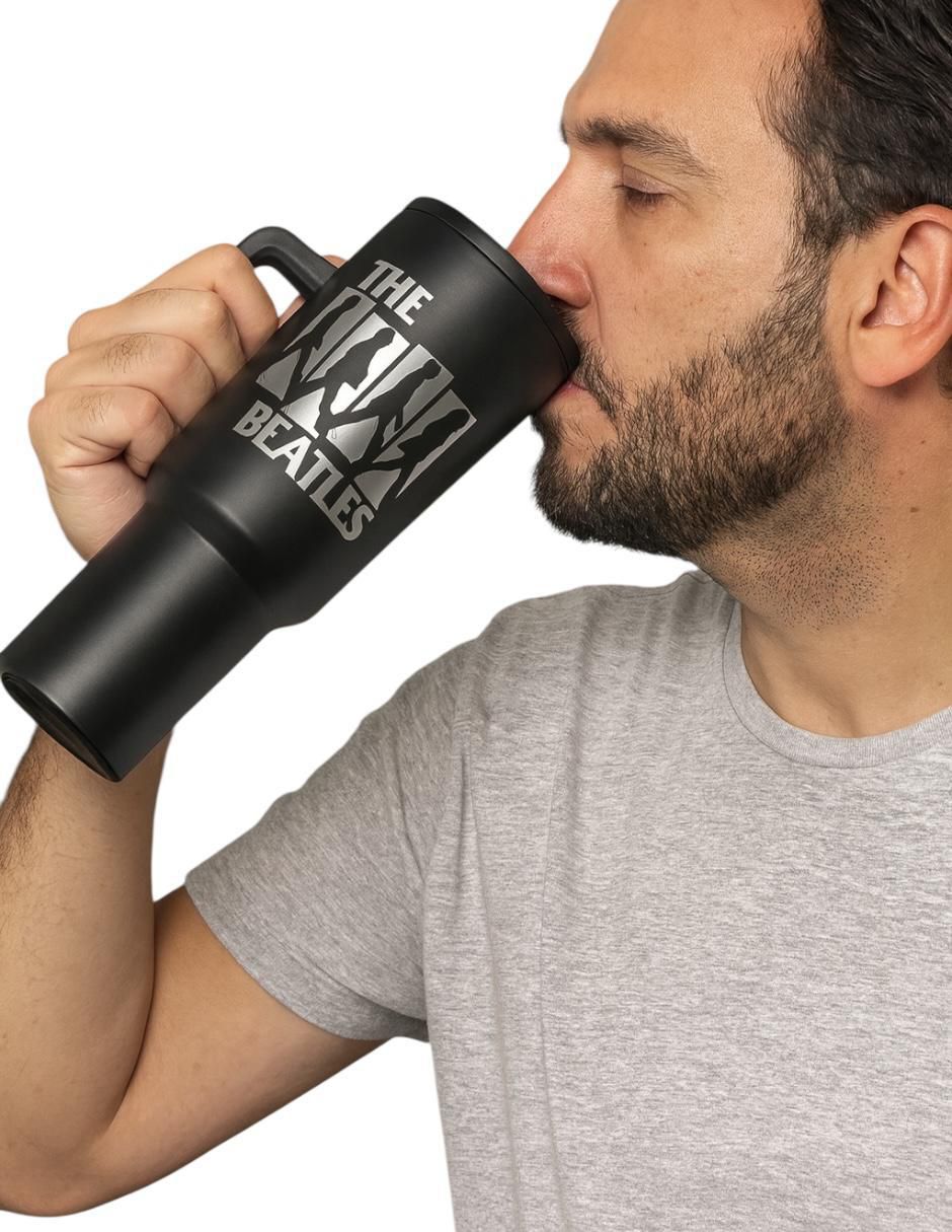 Termo de acero inoxidable The Beathes Edicion Limitada con tapa rosca 1.2 L