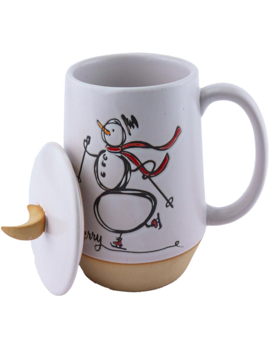 Set azucarera muñeco de nieve de cerámica 3