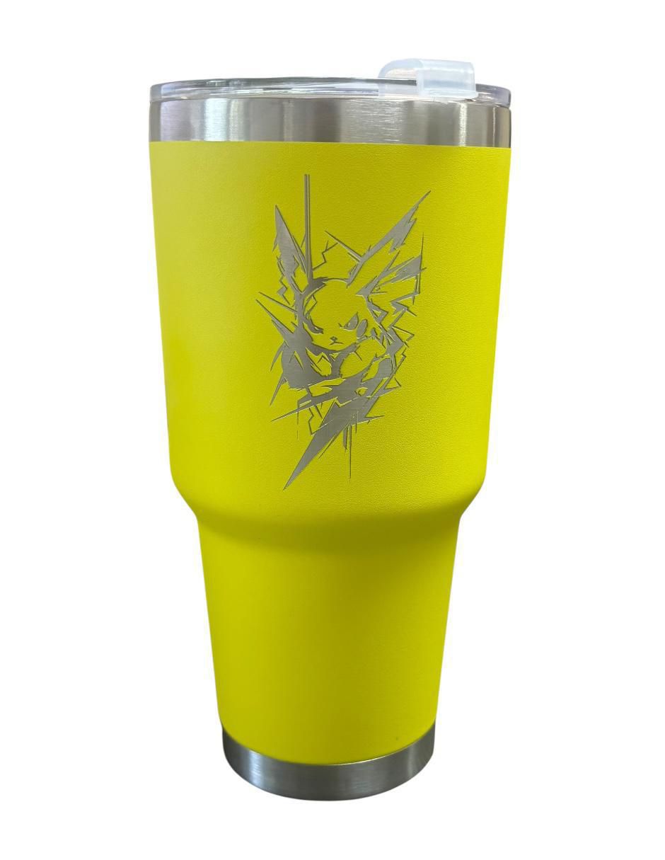 Termo de acero inoxidable Pikachu Collection con tapa push pull 887 ml Termo de acero inoxidable Pikachu Collection con tapa push pull 887 ml