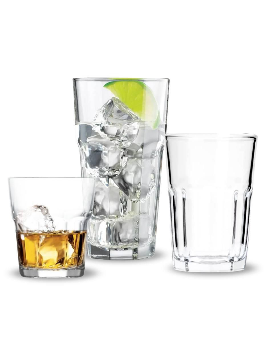 Set de vasos London de vidrio con 18 piezas