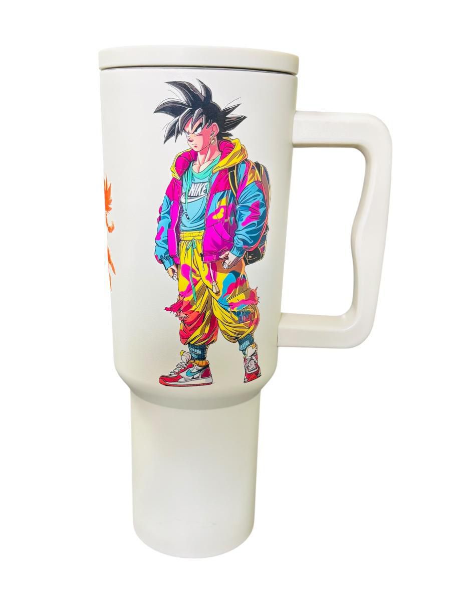 Termo de acero inoxidable Goku con tapa rosca 1.2 L 2
