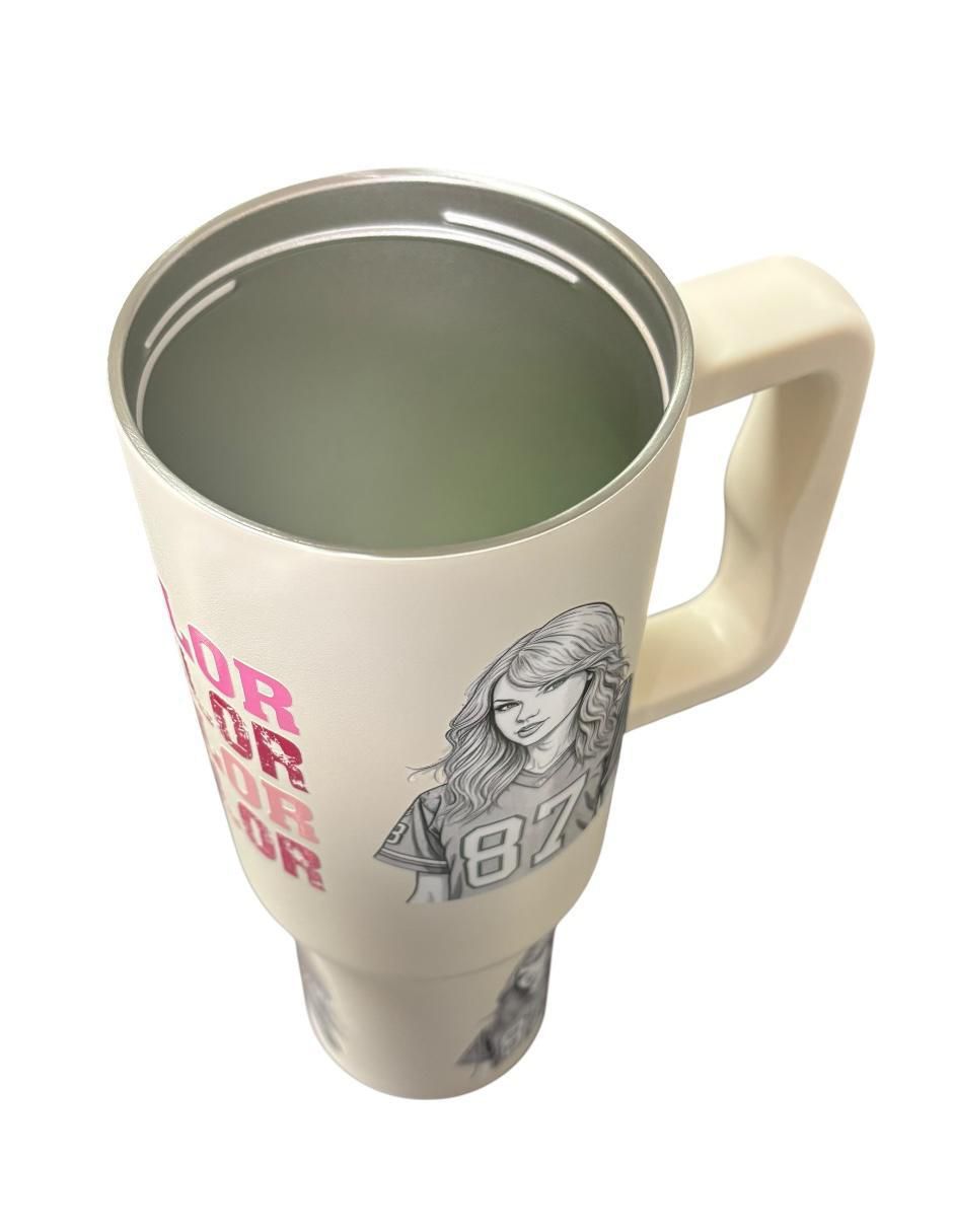 Termo de acero inoxidable Taylor Swift con tapa rosca 1.2 L
