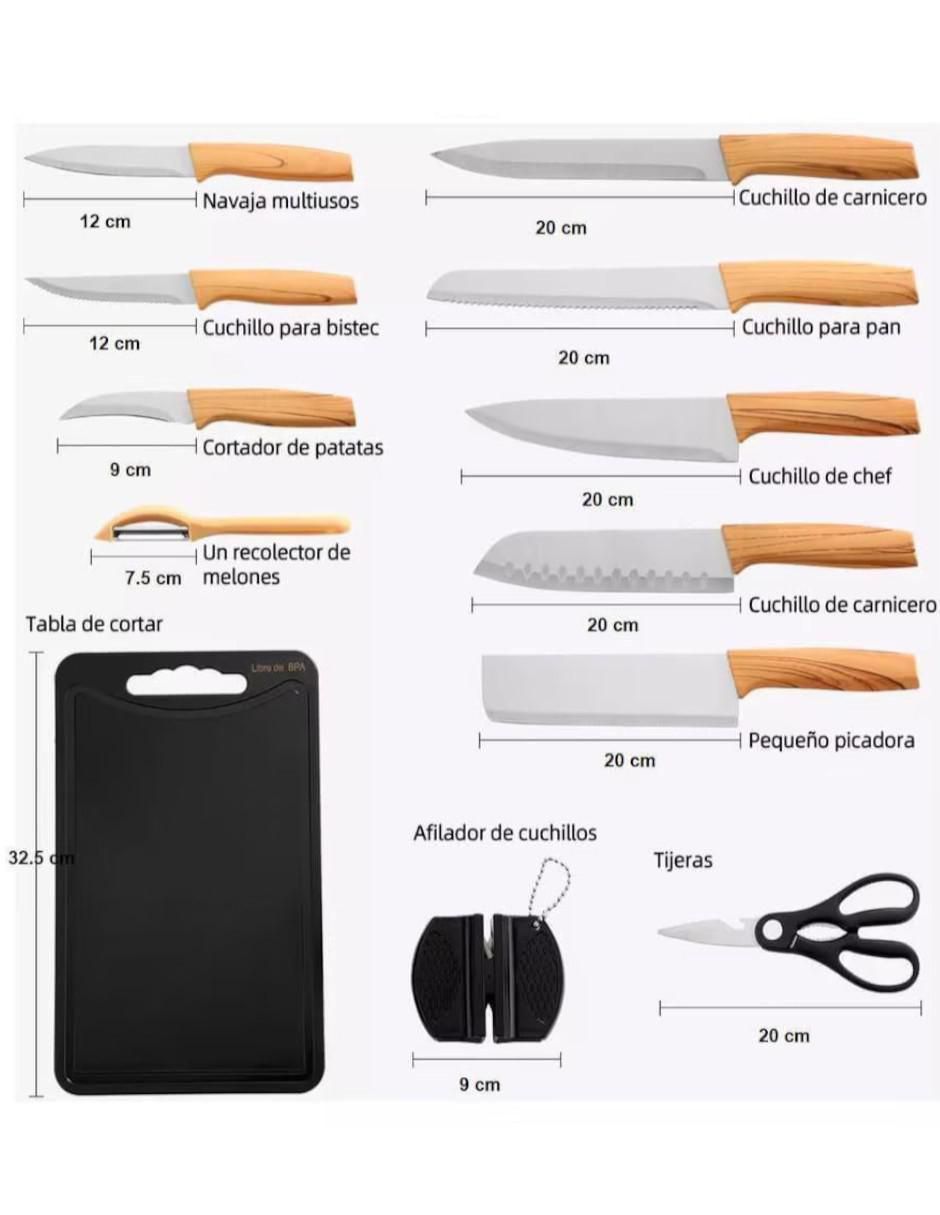 Set de cuchillos belug 12 piezas