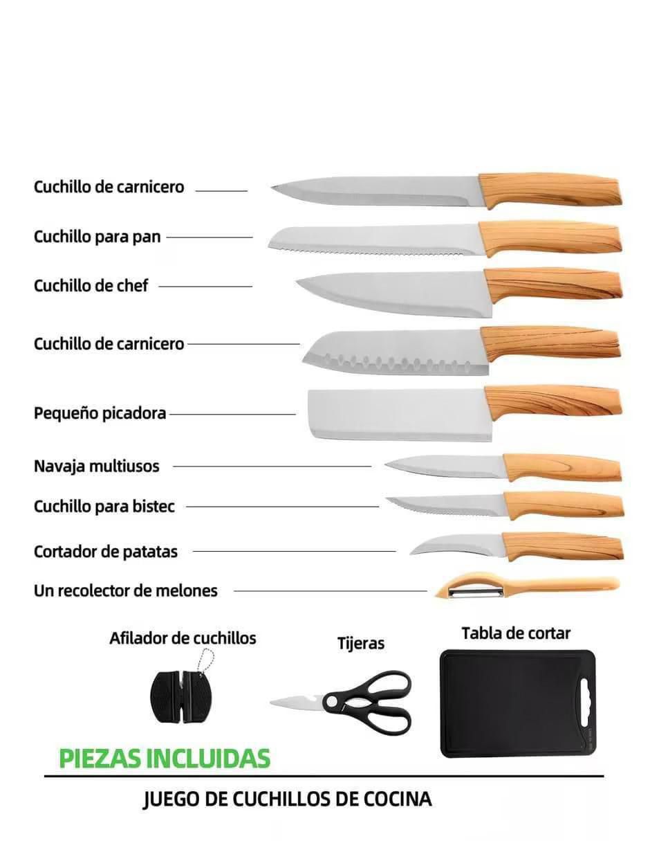 Set de cuchillos belug 12 piezas