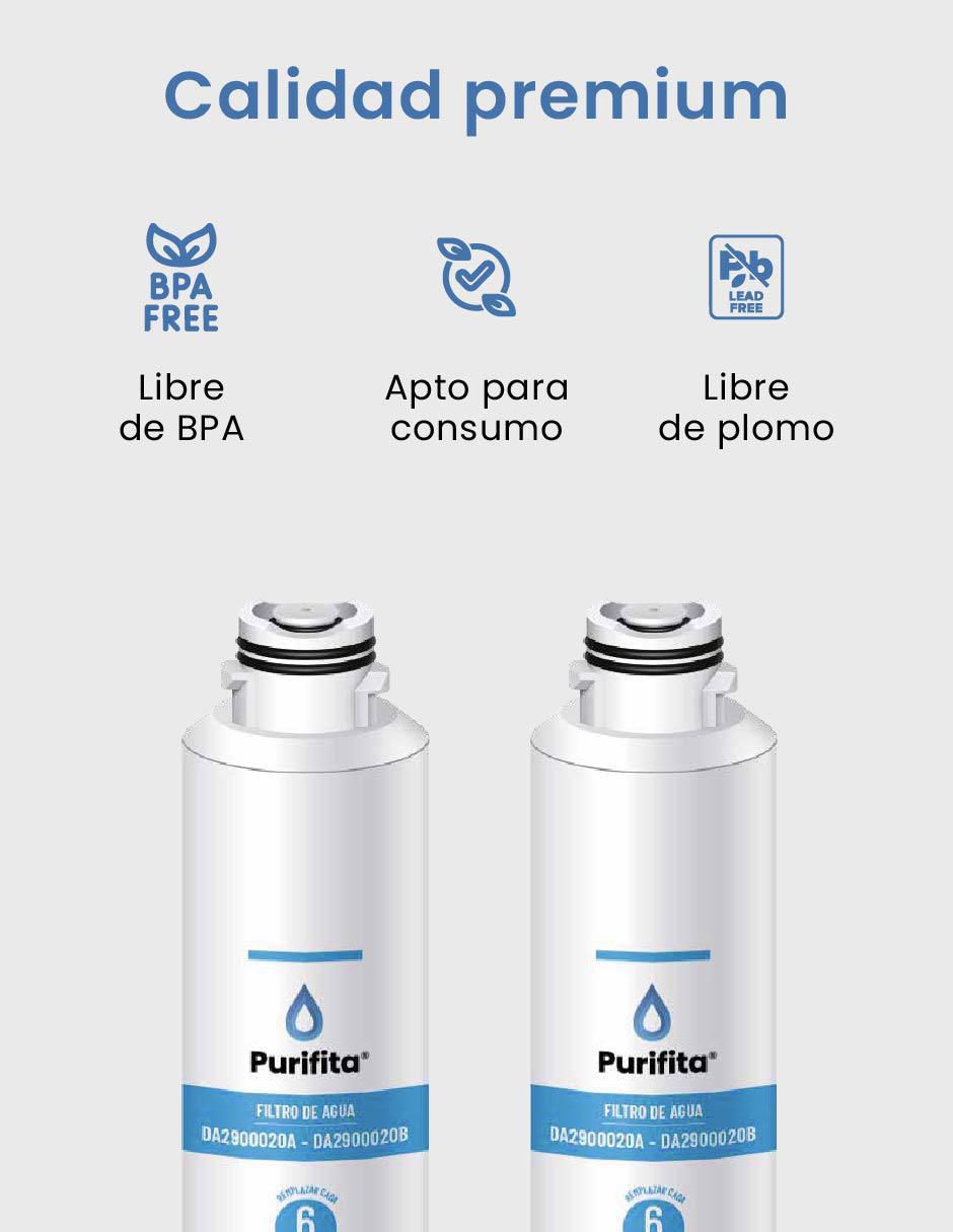Set filtro de agua Purifita sa-da29 x2.