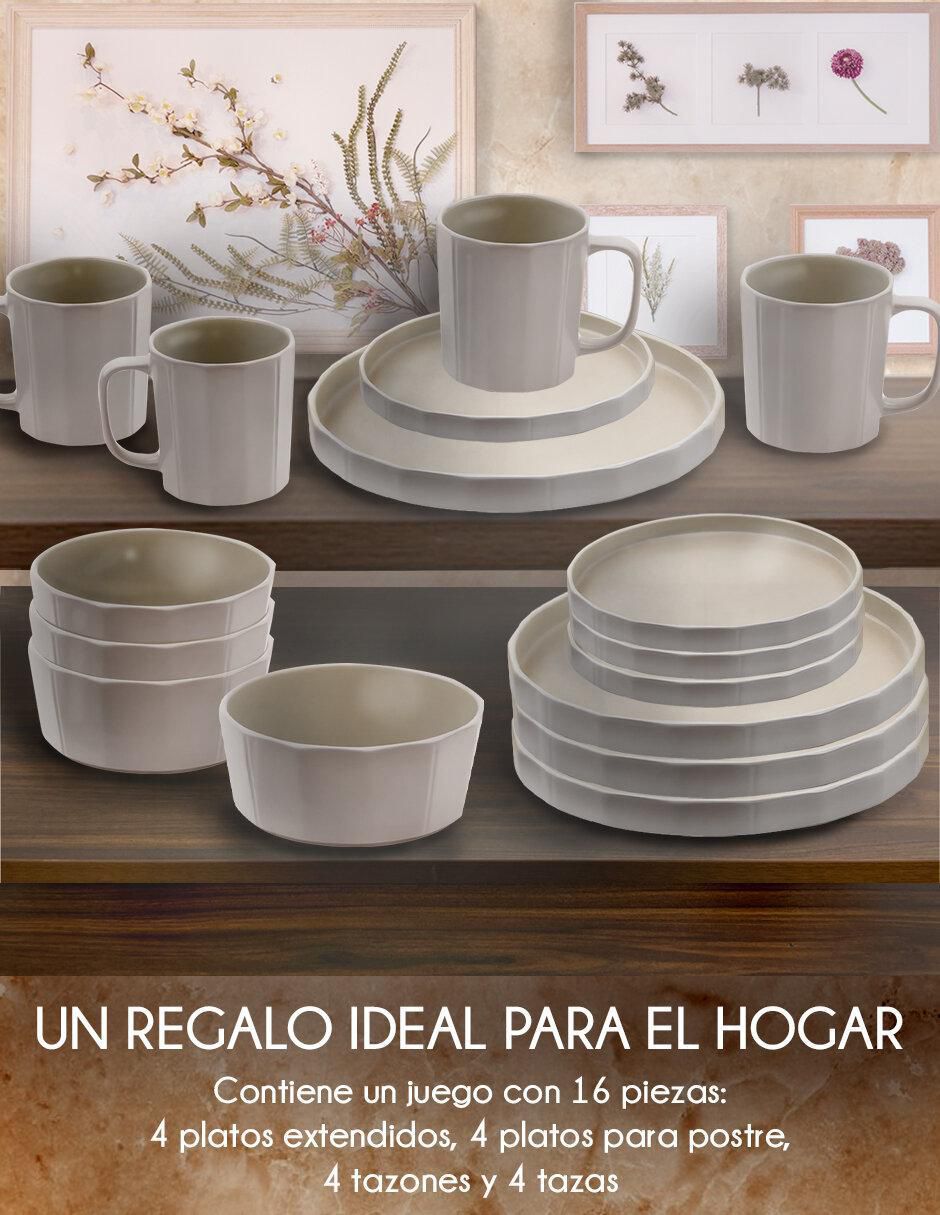 Vajilla cerrada diamond elite de cerámica para 4 personas 5
