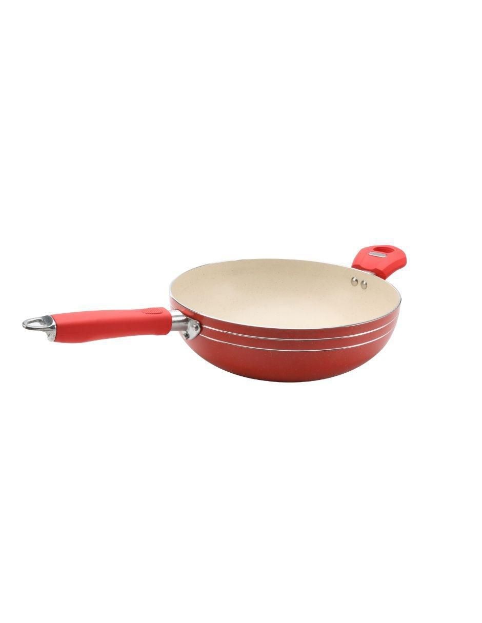 Batería de cocina de aluminio antiadherente minerales naturales 16 piezas 2