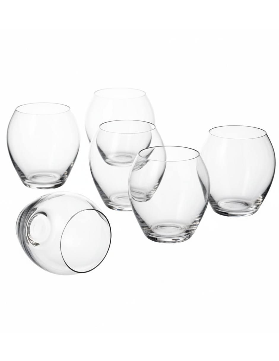 Set de vasos dof Carduelis de vidrio con 6 piezas