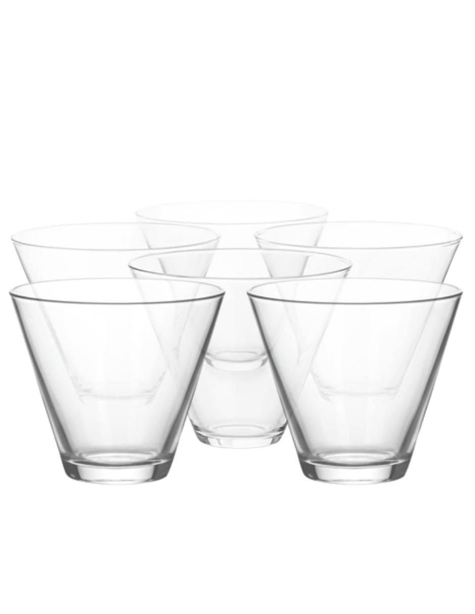 Set de vasos para martini Luxor de vidrio con 6 piezas