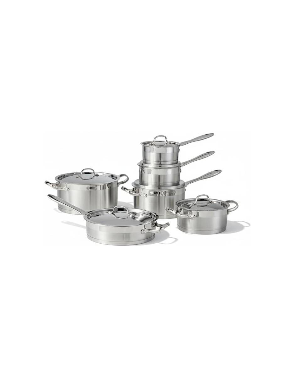 Batería de cocina Commercial Capsule de acero inoxidable 12 piezas Batería de cocina Commercial Capsule de acero inoxidable 12 piezas