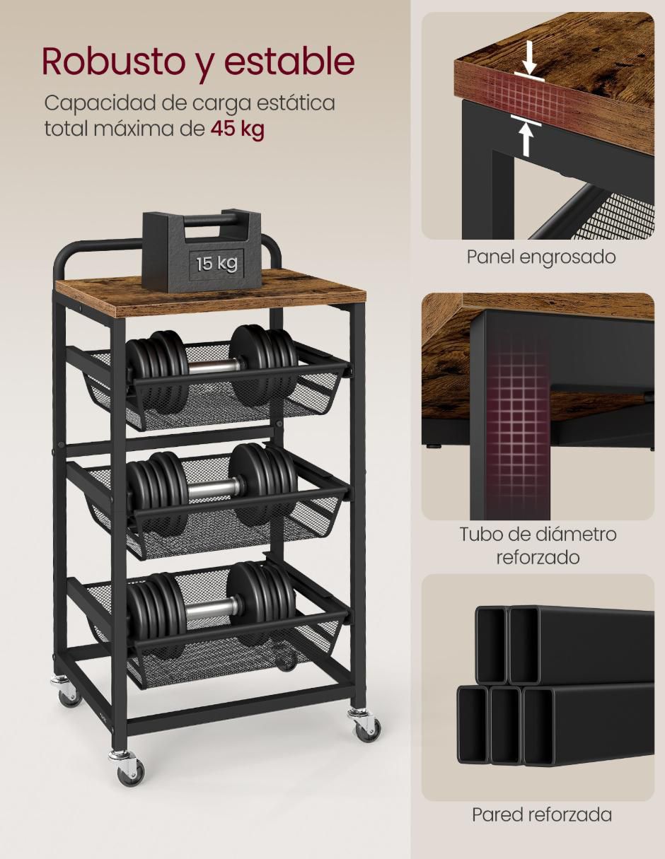Carro de servicio cocina derry MDF