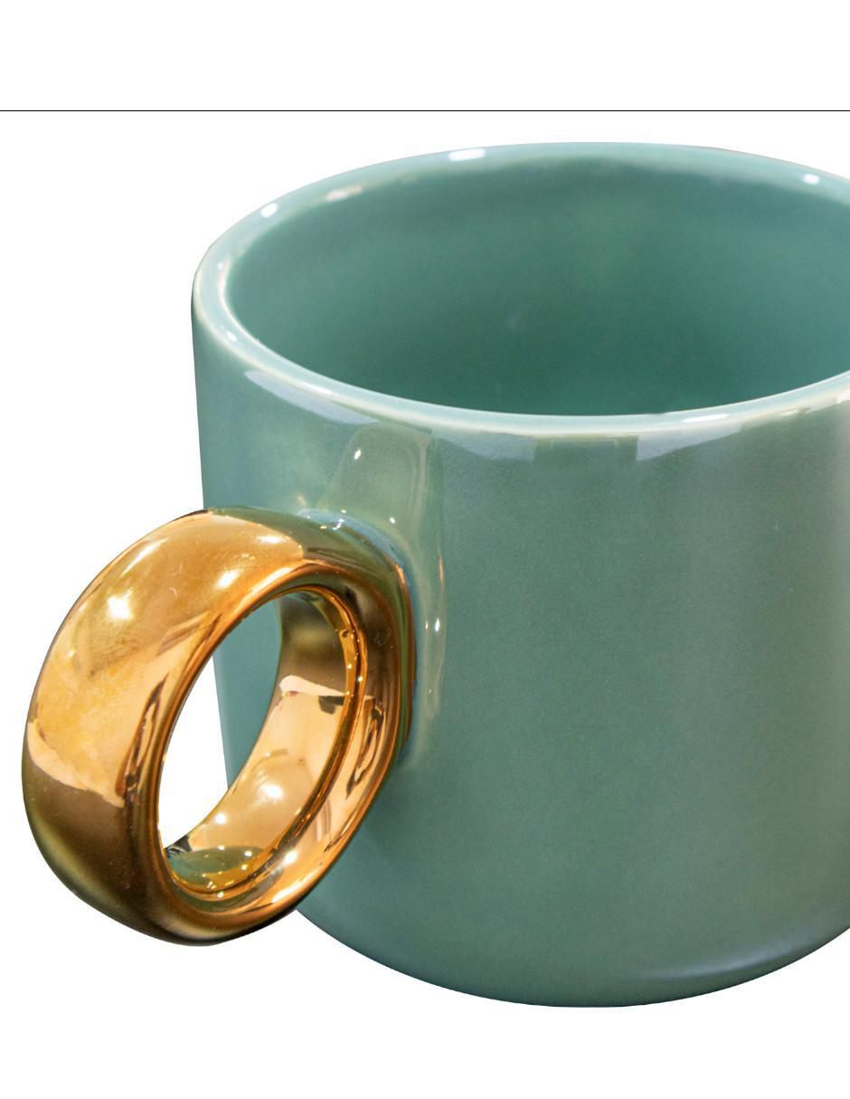 Taza clásica Menta Dorada
