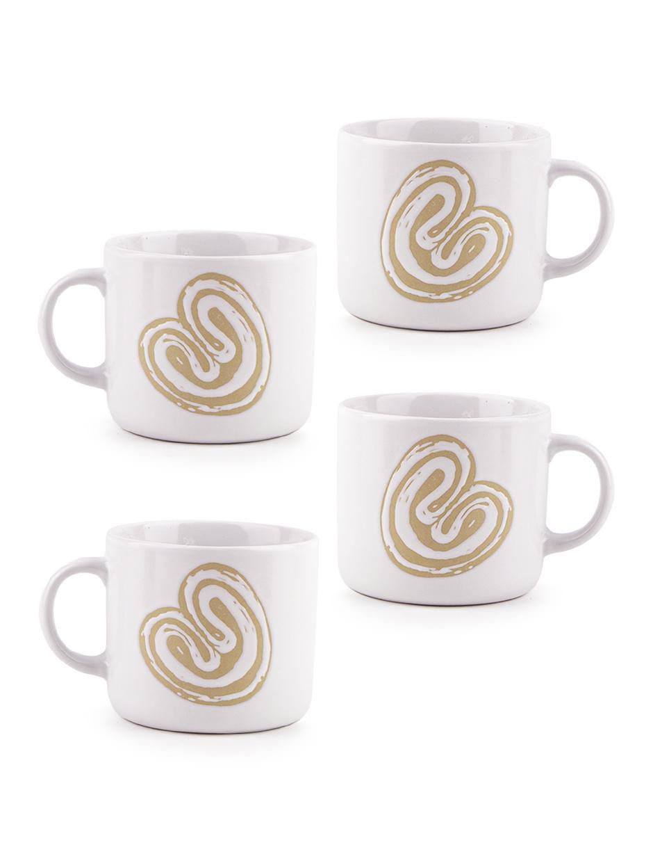 Set de tazas clásicas Chefmaker 4 piezas