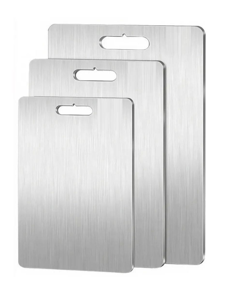 Set tabla para picar de acero inoxidable Set tabla para picar de acero inoxidable