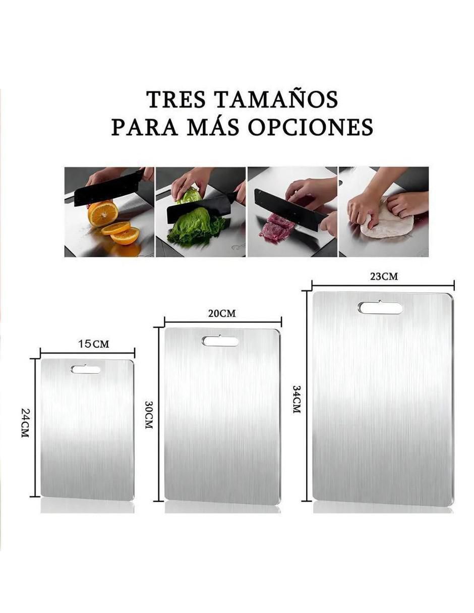 Set tabla para picar de acero inoxidable 3