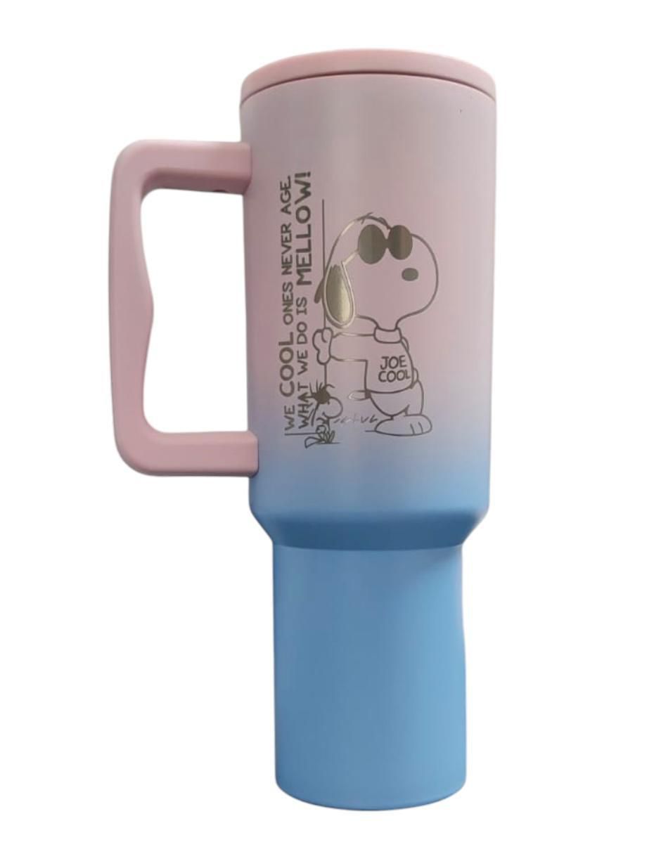 Termo de acero inoxidable Snoopy con tapa rosca Termo de acero inoxidable Snoopy con tapa rosca