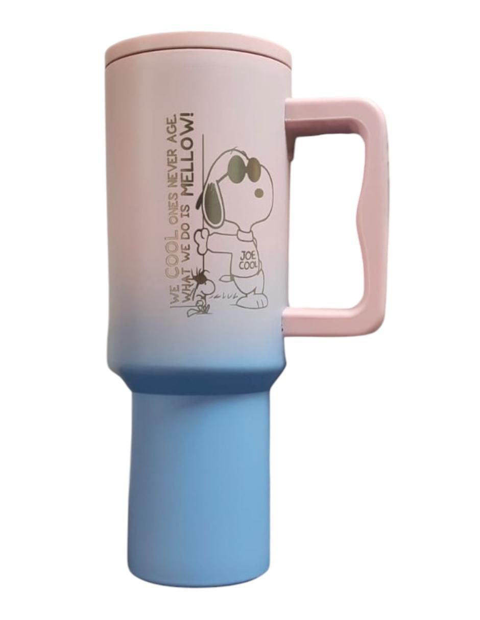 Termo de acero inoxidable Snoopy con tapa rosca 2