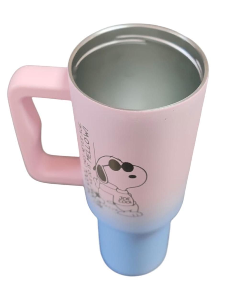 Termo de acero inoxidable Snoopy con tapa rosca 3
