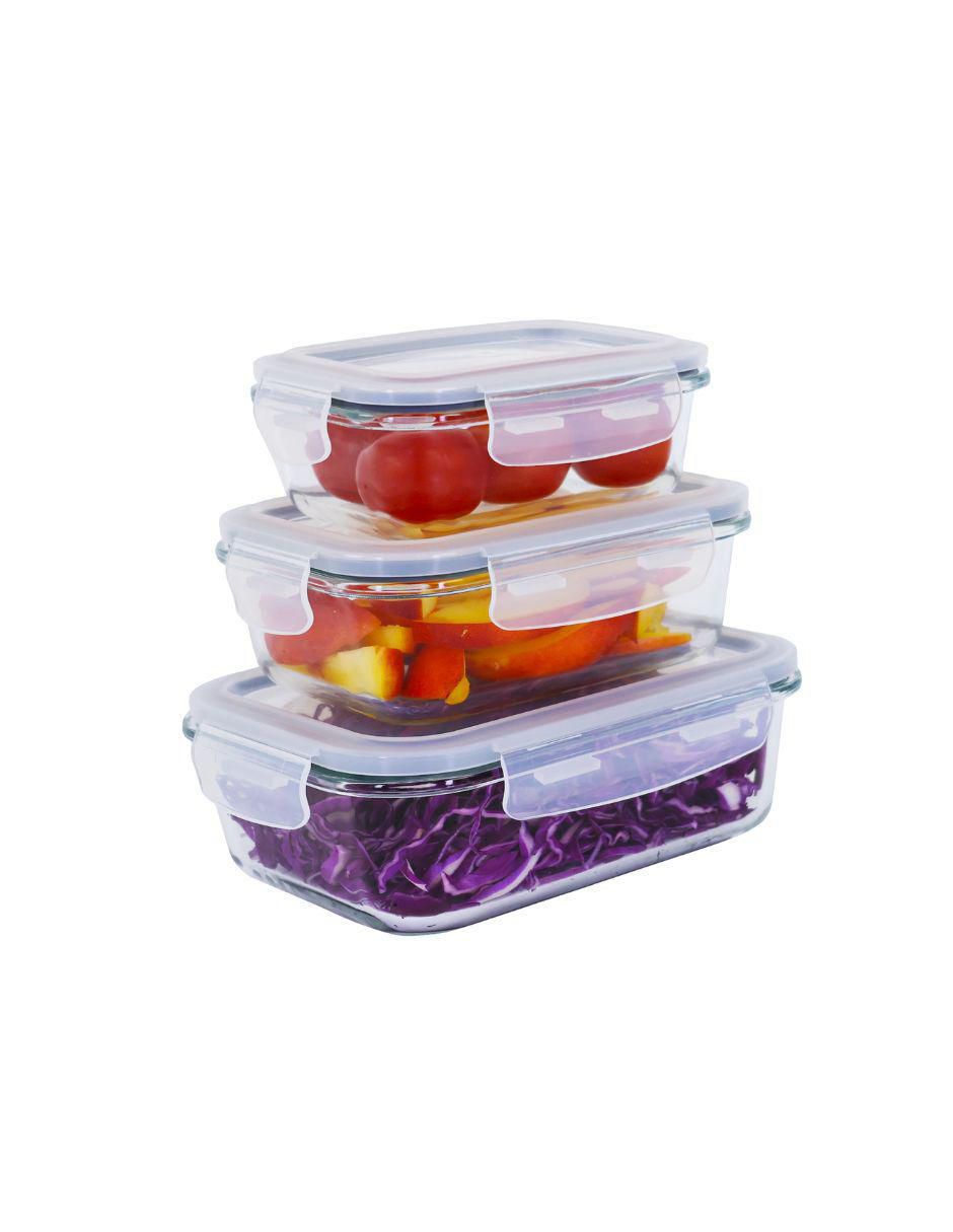 Set contenedor de vidrio 6 piezas
