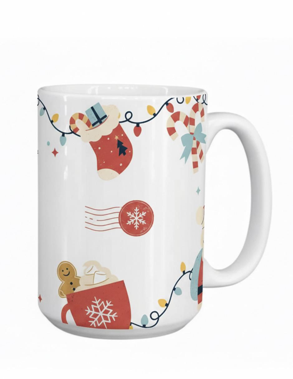 Set de tazas navideñas clásicas Navidad 2 piezas 3