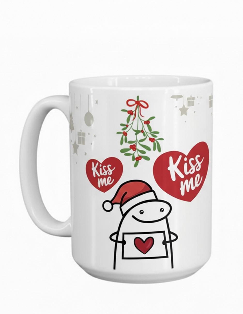 Set de tazas navideñas clásicas Navidad Kiss Me 2 piezas 5