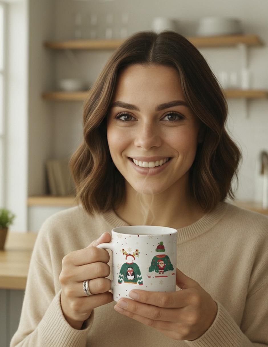 Set de tazas navideñas clásicas Navidad 2 piezas 4
